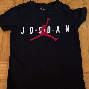 Jordan Black Tee with Red Jumpman and White Lettering